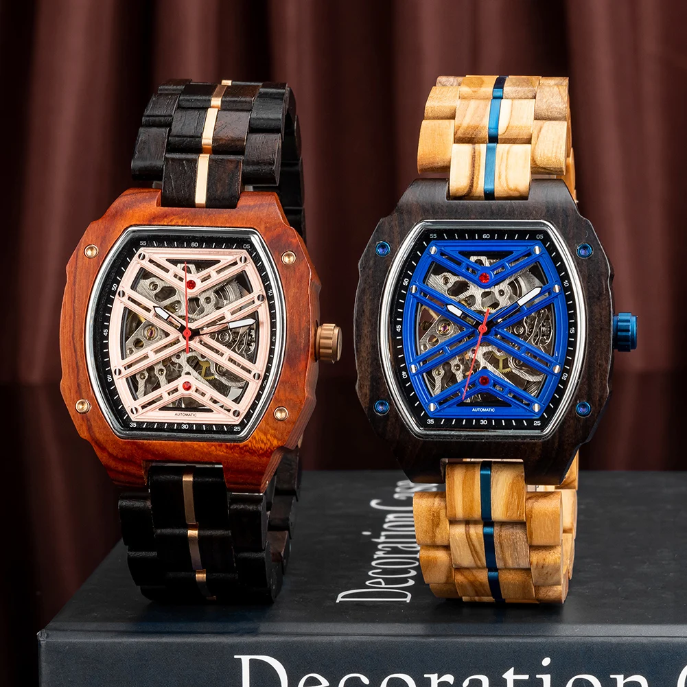 BOBO BIRD New Top Luxury Men Watches Automatic Mechanical Wristwatch Clock Logo Custom Man Wooden Watchees Gifts Dropshipping