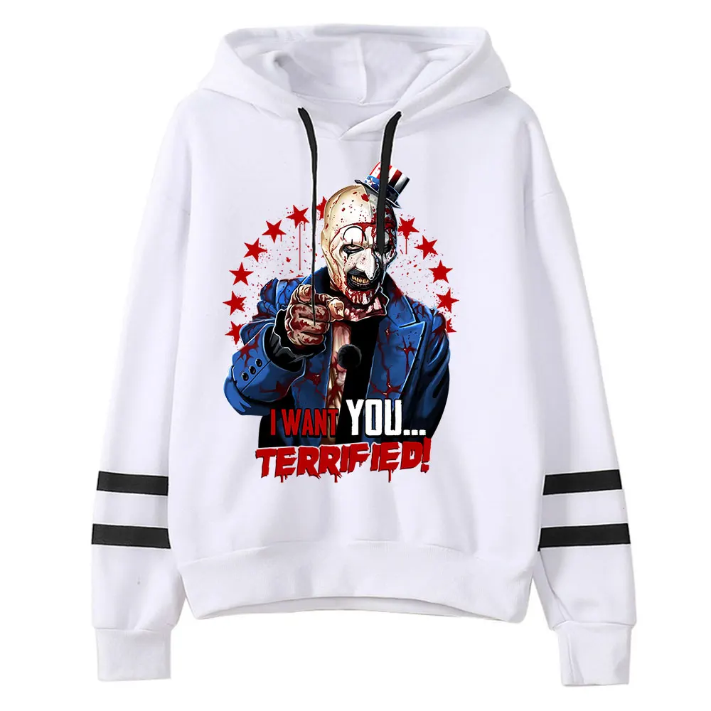 Terrifier Merch Horror Movie Bagless Sweatshirts Halloween Streetwear Unisex Fashion Funny Casual Hoodies Terrifier Merch 2024