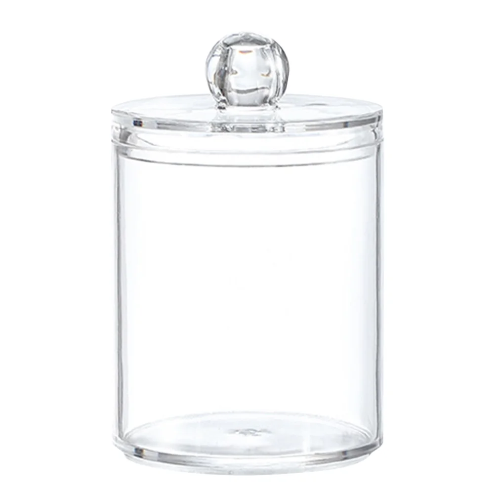 

Cotton Holder Transparent Storage Jar Compact Size Sealed Lid Dustproof ganizer for Swabs Tampons Home Decor Tidy Solution