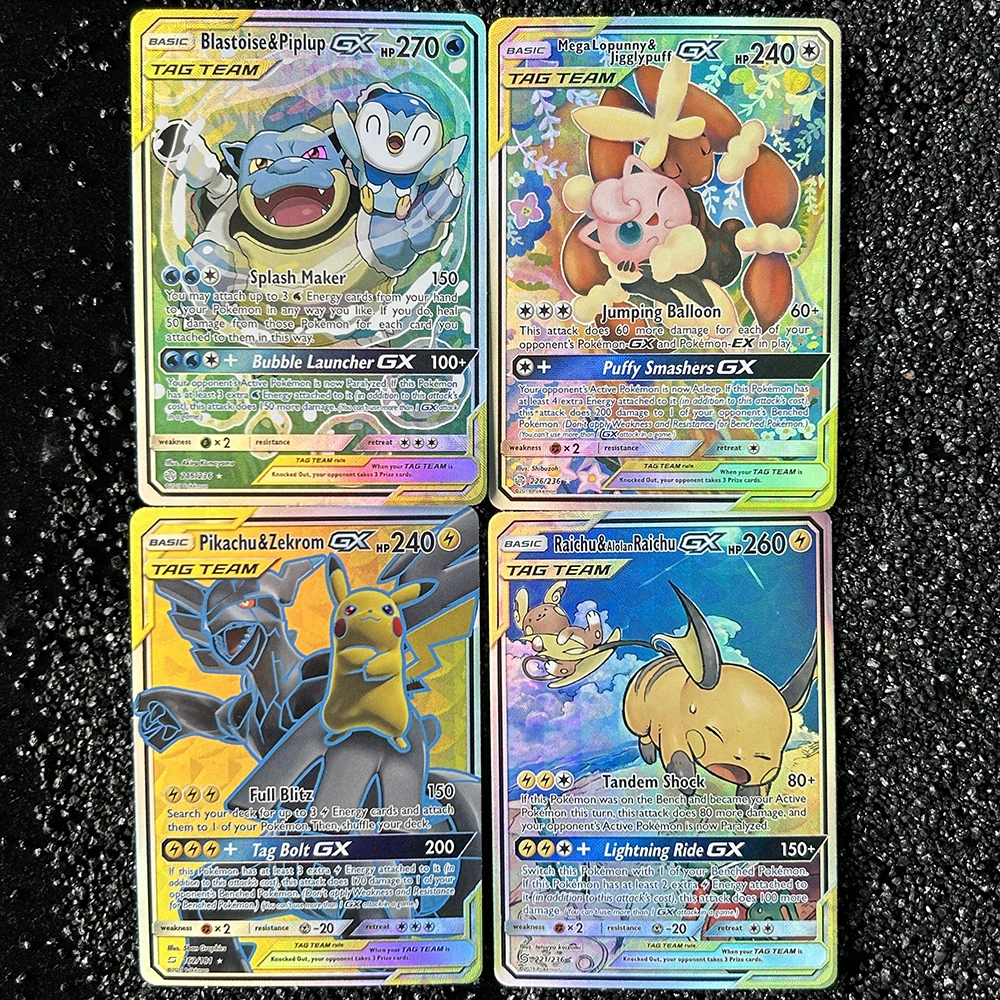 

1 шт./4 шт. коллекционные карты Diy PTCG Zekrom Umbreon Blastoise Gx En, самодельная одиночная карта, классическая игра, аниме-карта, подарок на день рождения