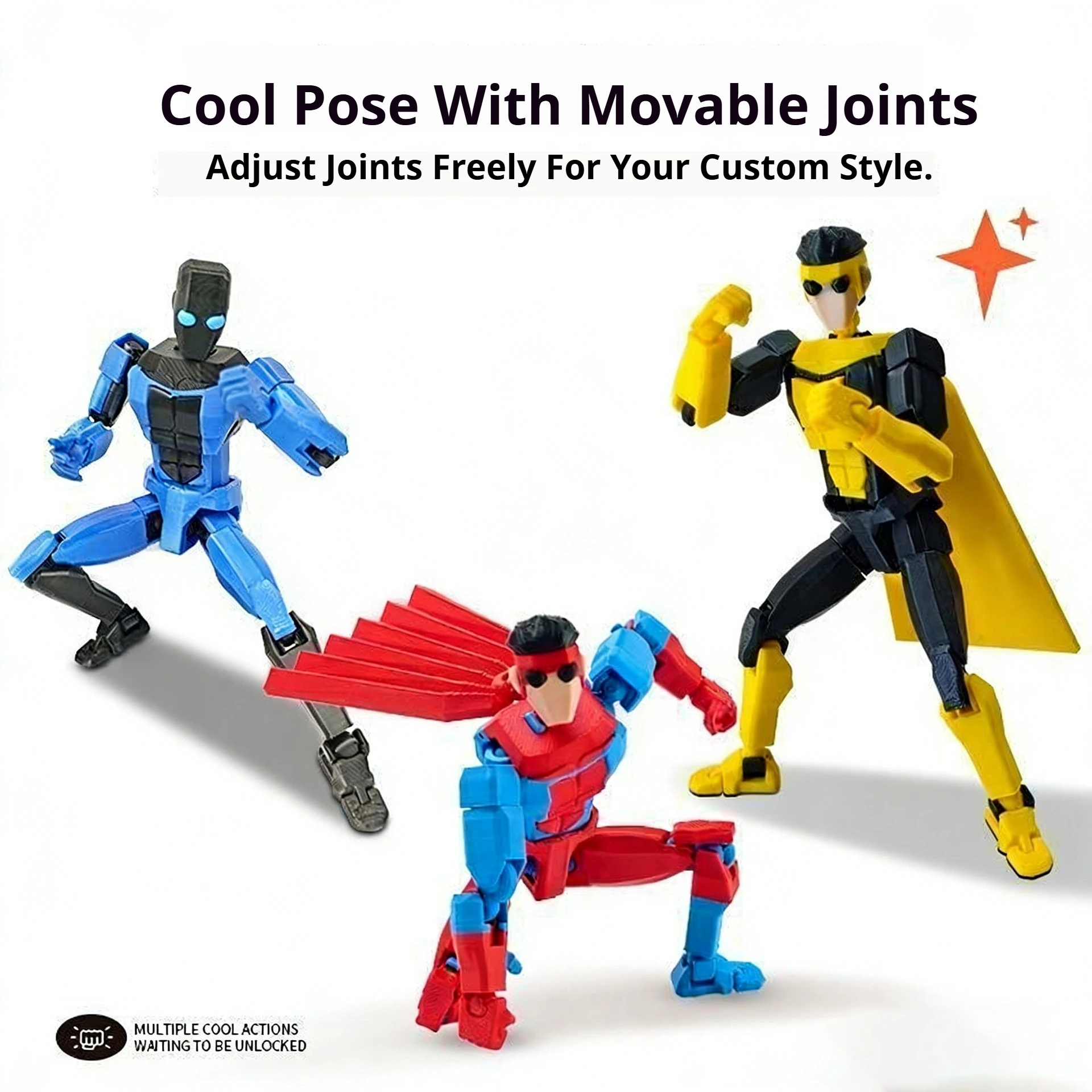 Invincible Mark Lucky 13 Multi Joint Movable Action Figure Diy Assembled Collectible Toy For Adult Holiday Surprise Gift
