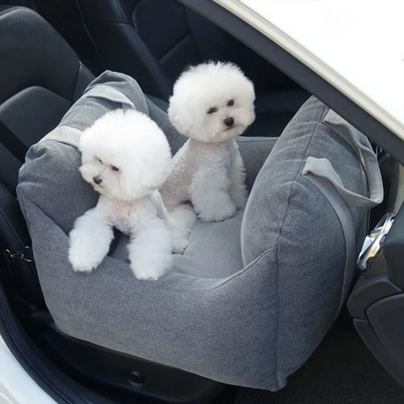 

Perrera de coche para mascotas, almohadilla extraíble y lavable para perros, suministros de asiento portátil, accesorios para