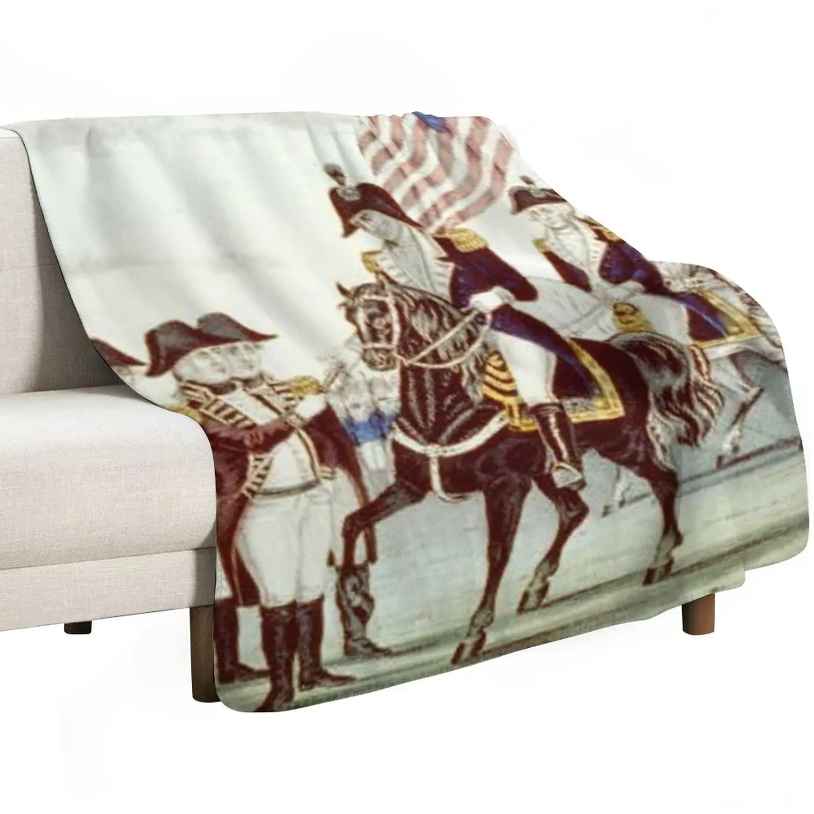 Yorktown Throw Blanket Travel Size Cozy Blanket for Plane Train
