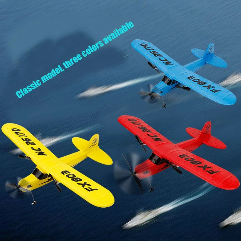 RC Planes Piper Cub J-3 Model 2.4Ghz High-tech Remote Control Outdoor Kids Toys Airplane Glider Aircraft Adults Boys Gifts FX803