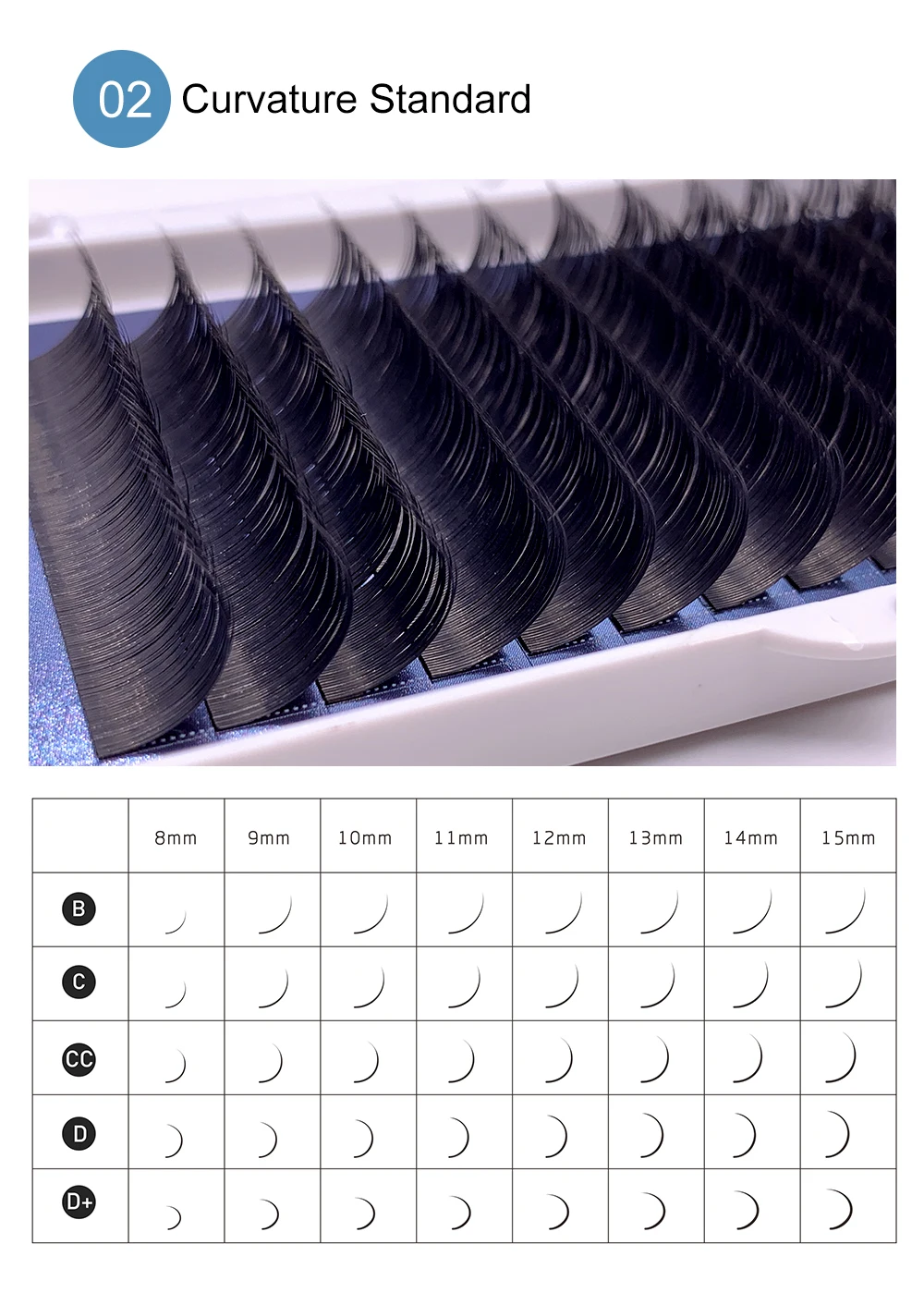 Yelix Premium Ellipse Flat Wimpernverlängerungen 12 Reihen Tray Professionelle Salon-Großhandelslieferungen Geteilte Spitze Weiche Flauschige Wimpern – Detail 4