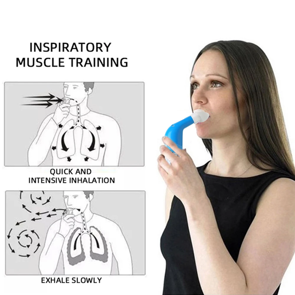 Lung Breathing Trainer Inspiratory Expiratory Muscle Exerciser Drug-Free Respiratory Therapy Pneumonia Breath Training Device