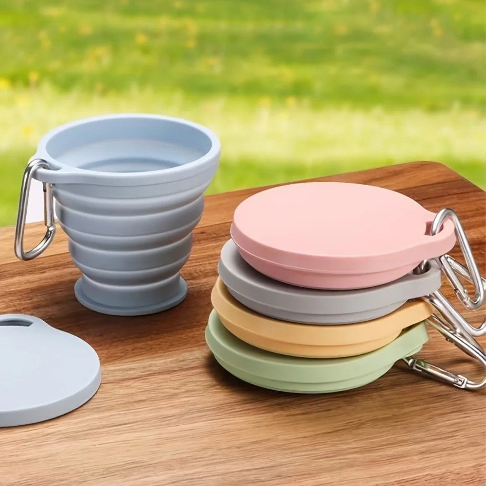 Foldable Silicone Water Cup Portable Reusable Food-Grade Silicone Non BPA Water Cup for Travel Hiking for Outdoor Activities