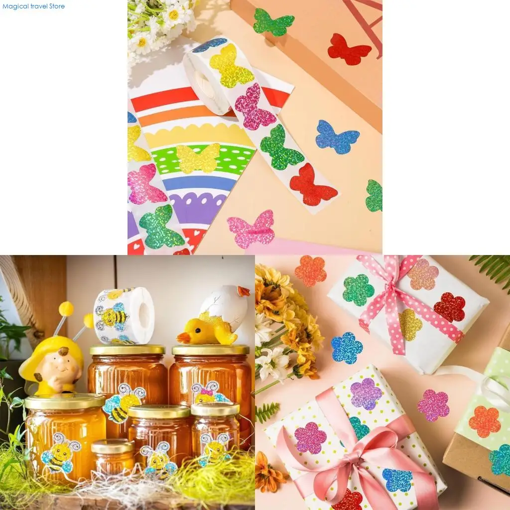 N2UB Decorative Sticker 15mm Adhesive Wrapping Label for Scrapbooking Journal Package
