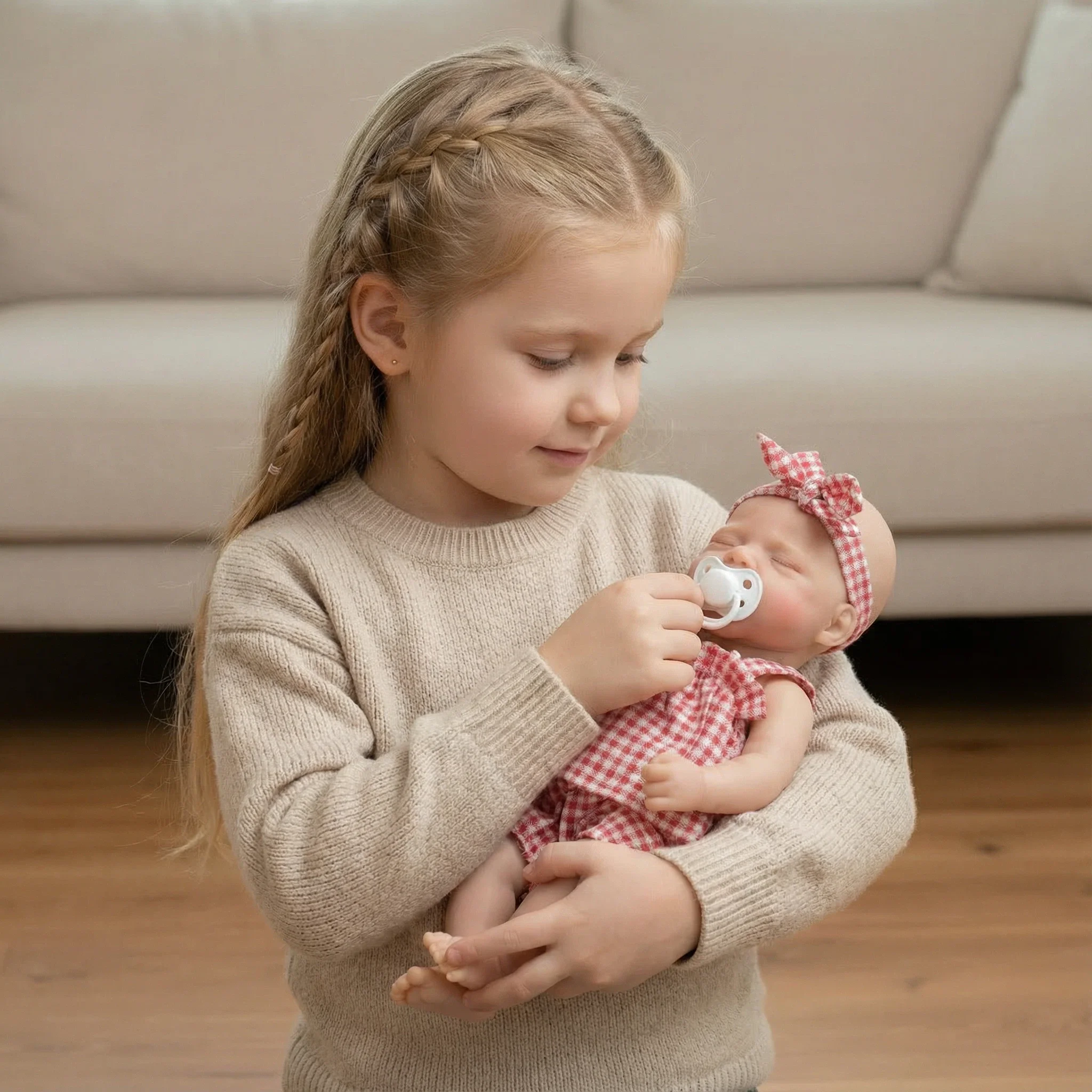 NPK 12''Solid Super Soft Elastic Silicone Hand-painting 3D Skin Reborn Pascale Lifelike Soft Touch Collectible Art Doll