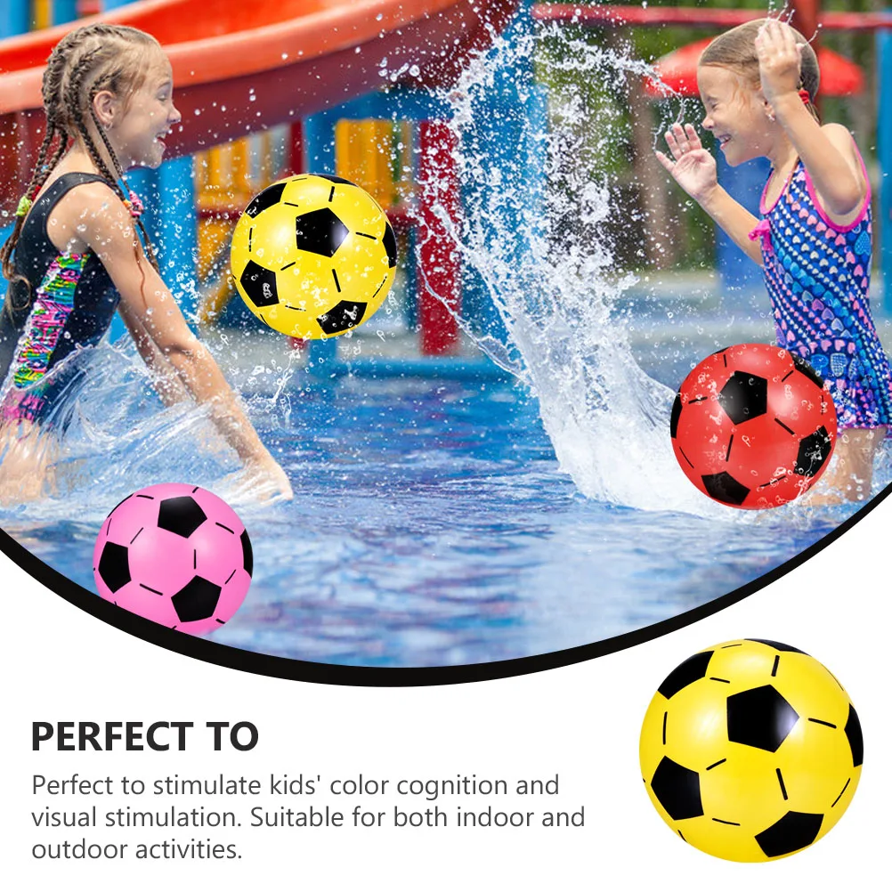 

4pcs Inflatable Soccer Balls Kids Plastic Sports Toys Vibrant Colors Random Fun Indoor Outdoor Activities