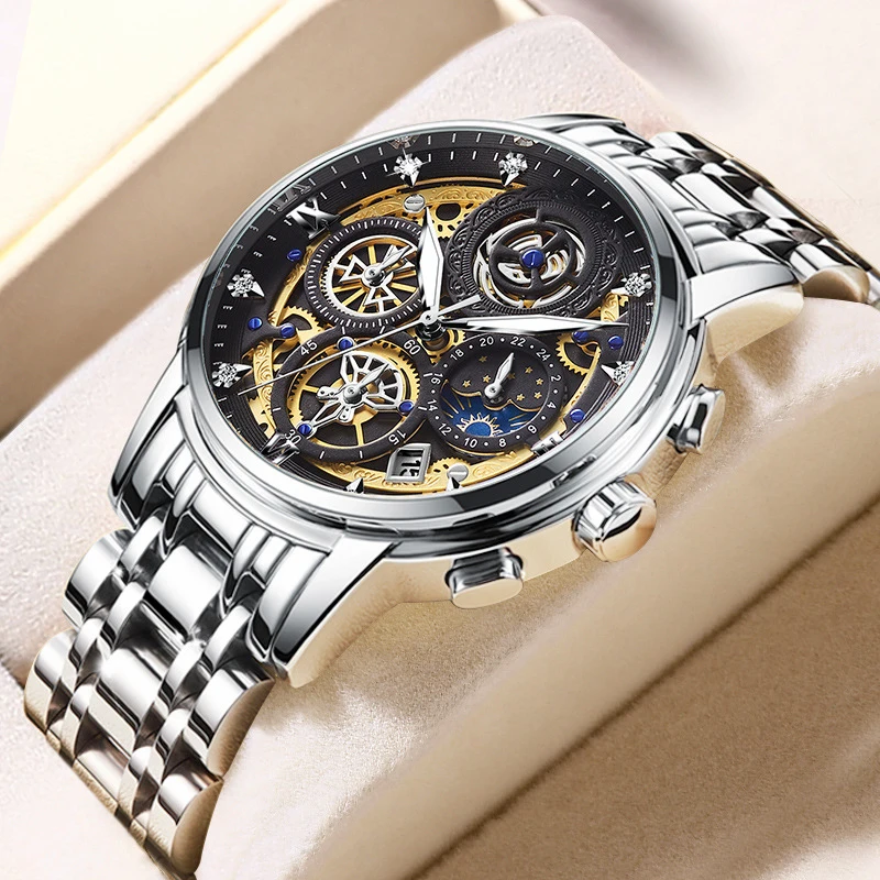 

ABORNI Multifunctional Men's Fashion Watch, Waterproof, Sports and Casual, High-End Brand Watch for Travel and Parties