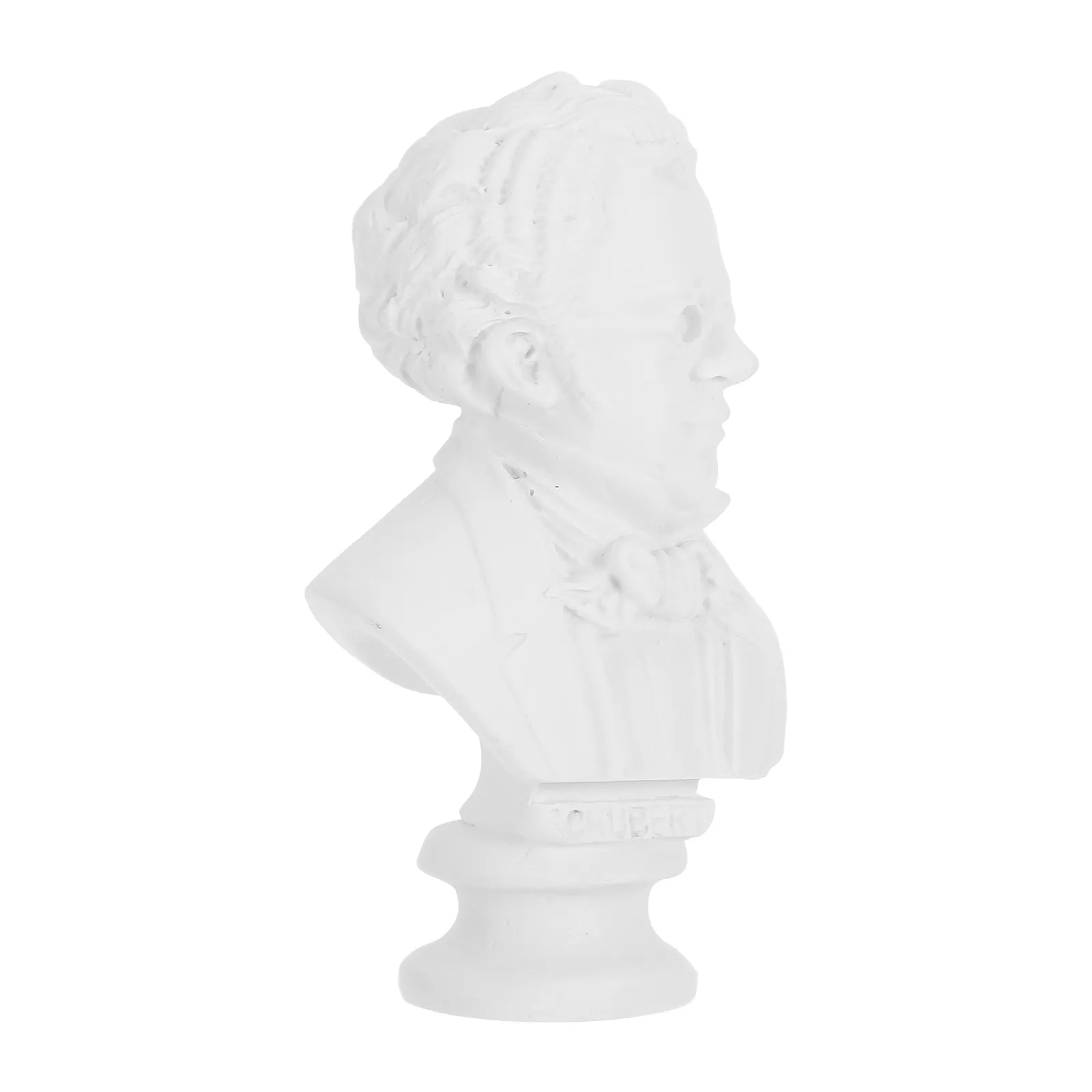 Resin Musician Bust Statue Mini Desktop Sculpture European Style Small Bust Decoration for Office Home Shelf Display