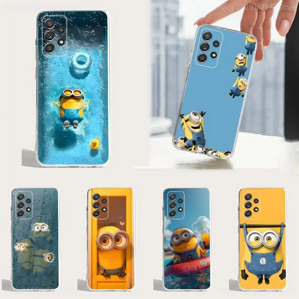 

Cartoon M-Minions-s Cute Phone Case For Samsung S30,S23,S22,S21,S20,Ultra,FE,Lite, S10,S9,S8,PIus,Transparent, Silicone Case