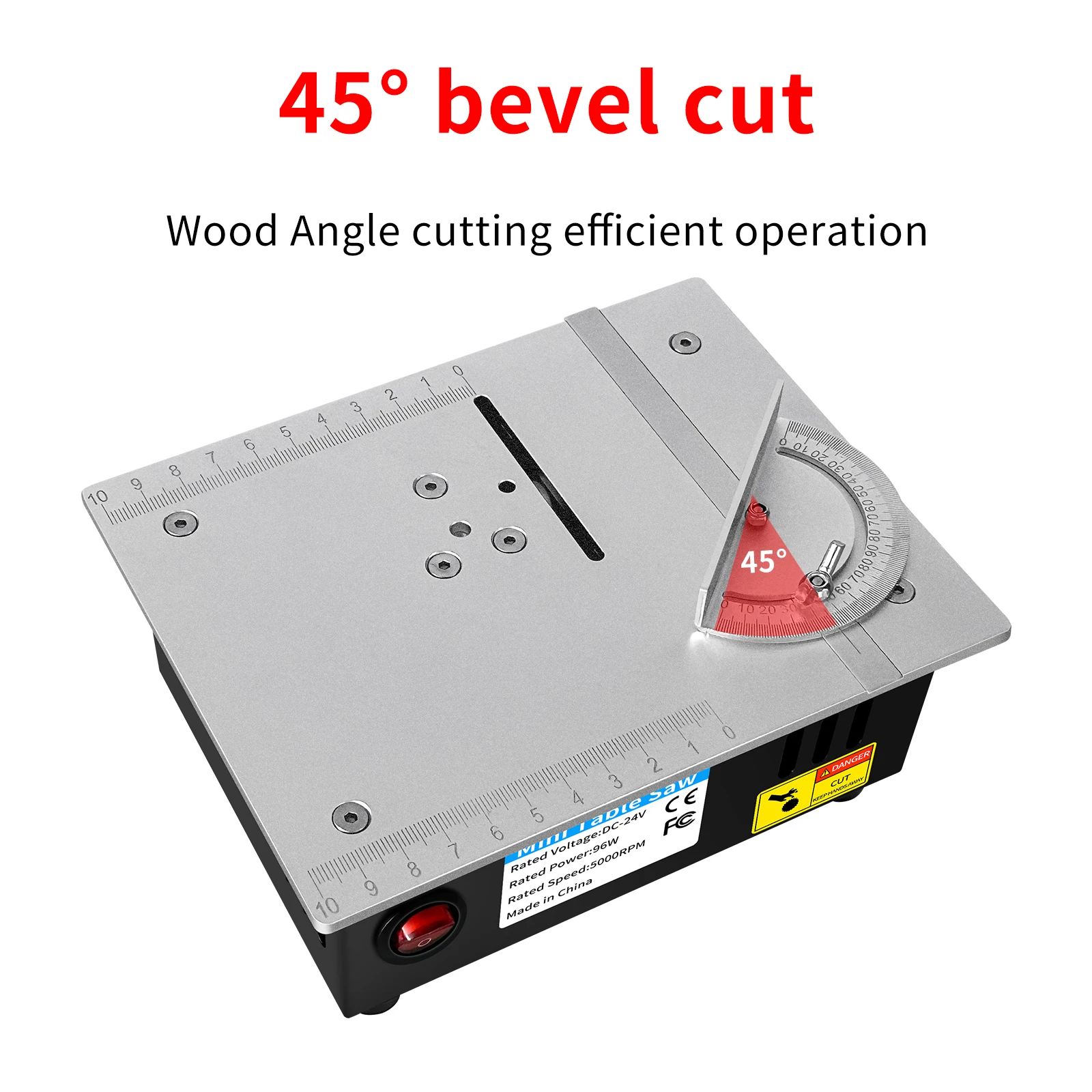 DIY Mini Table Saw 96W 5000RPM Compact Cutting Machine For PCB Wood Acrylic Aluminum with Adjustable Speed EU/US Plug ﻿ view 5