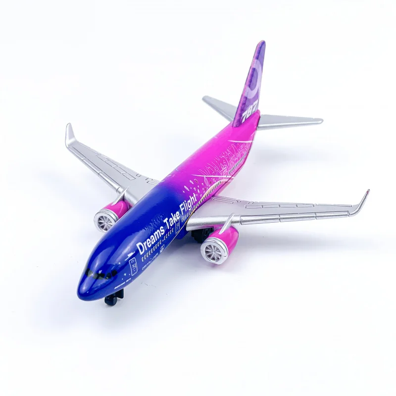 طائرة نموذجية ملونة 787، زخرفة تزيين سطح المكتب، مناسبة للتجميع وإعطاء الهدايا، نموذج معدني مصبوب #4