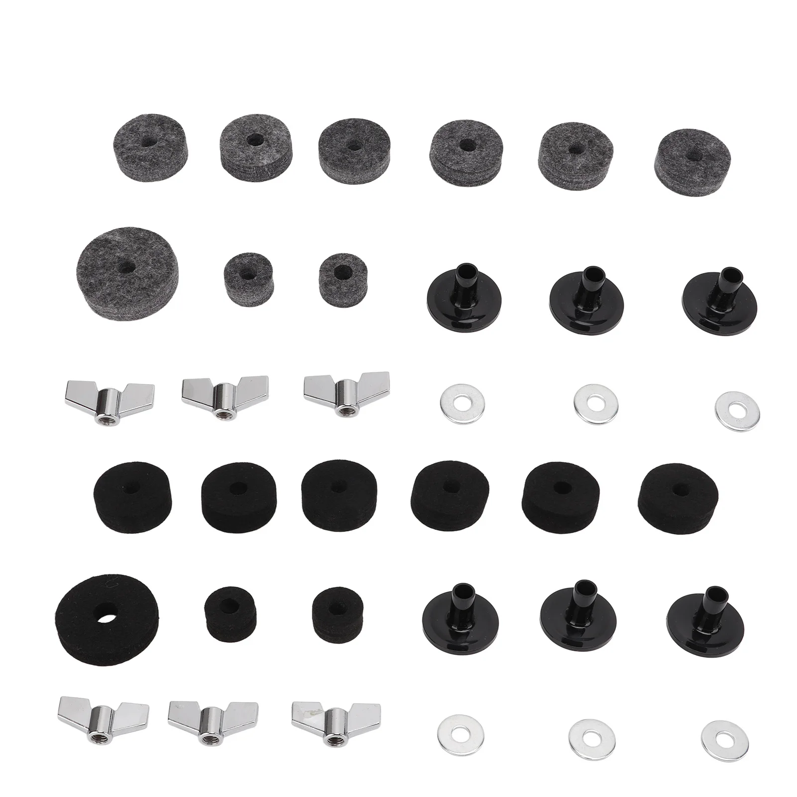 Cymbal Replacement Accessories Drum Kit Non Slip Felt Pad Set Wing Nuts Stand Sleeves Cymbal Washers Replacement Accessories