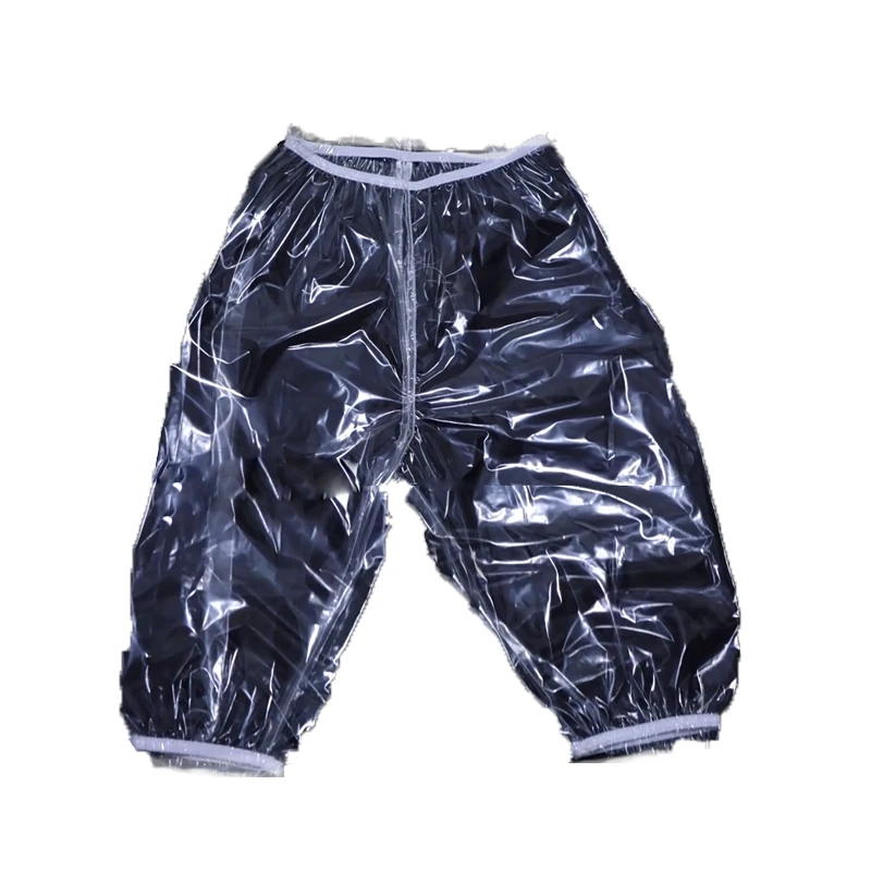 الرجال مثير رقيقة جدا شفافة بولي البلاستيك فيلم البلاستيك السراويل النسائية لينة السلس حفاضات مقاومة للماء السراويل الوثن المثيرة الملابس الداخلية ABDL