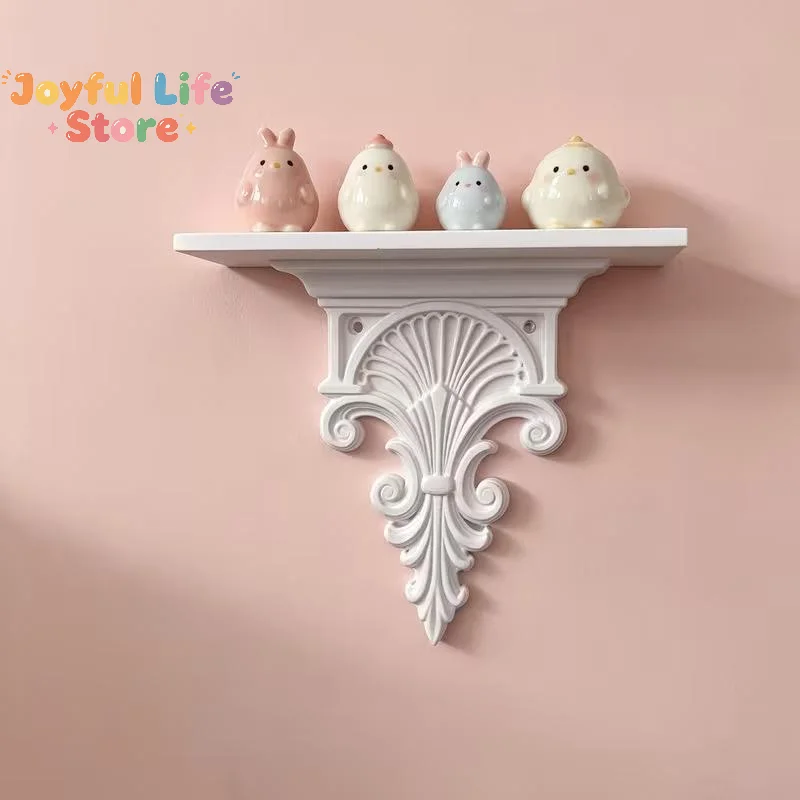 Hot Sale Creative 3D Printing Floating Shelf Carved Retro Gothic Wall Decor Plant Display Stand For Living Room