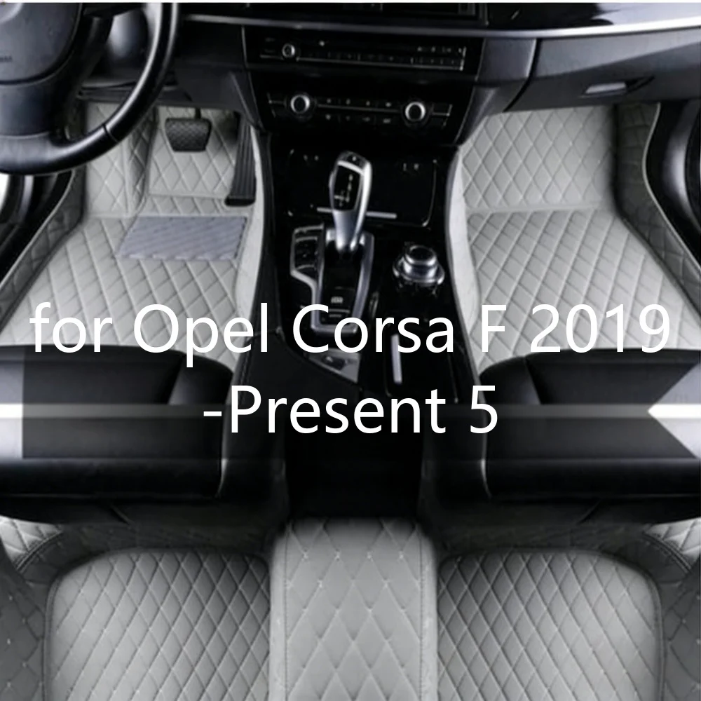 3D-Fußmatten mit vollständiger Rundumabdeckung, maßgefertigt für den Opel Corsa F, Modelljahr 2019 bis heute, 5-Sitzer, aus TPE-Material, abriebfest, wasserdicht, für den Innenraum von