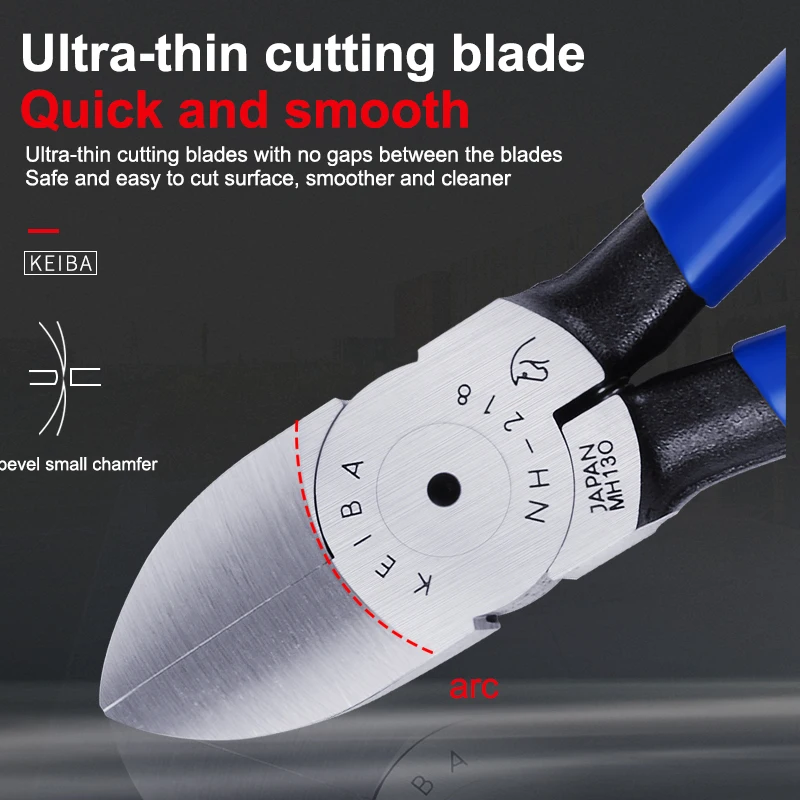 8 Inch Thin Blade Wire Cutters Arc Jaw Three Core Cable Cutting Nippers Electrical Wire Cutting Side Snips Electrician Hand Tool