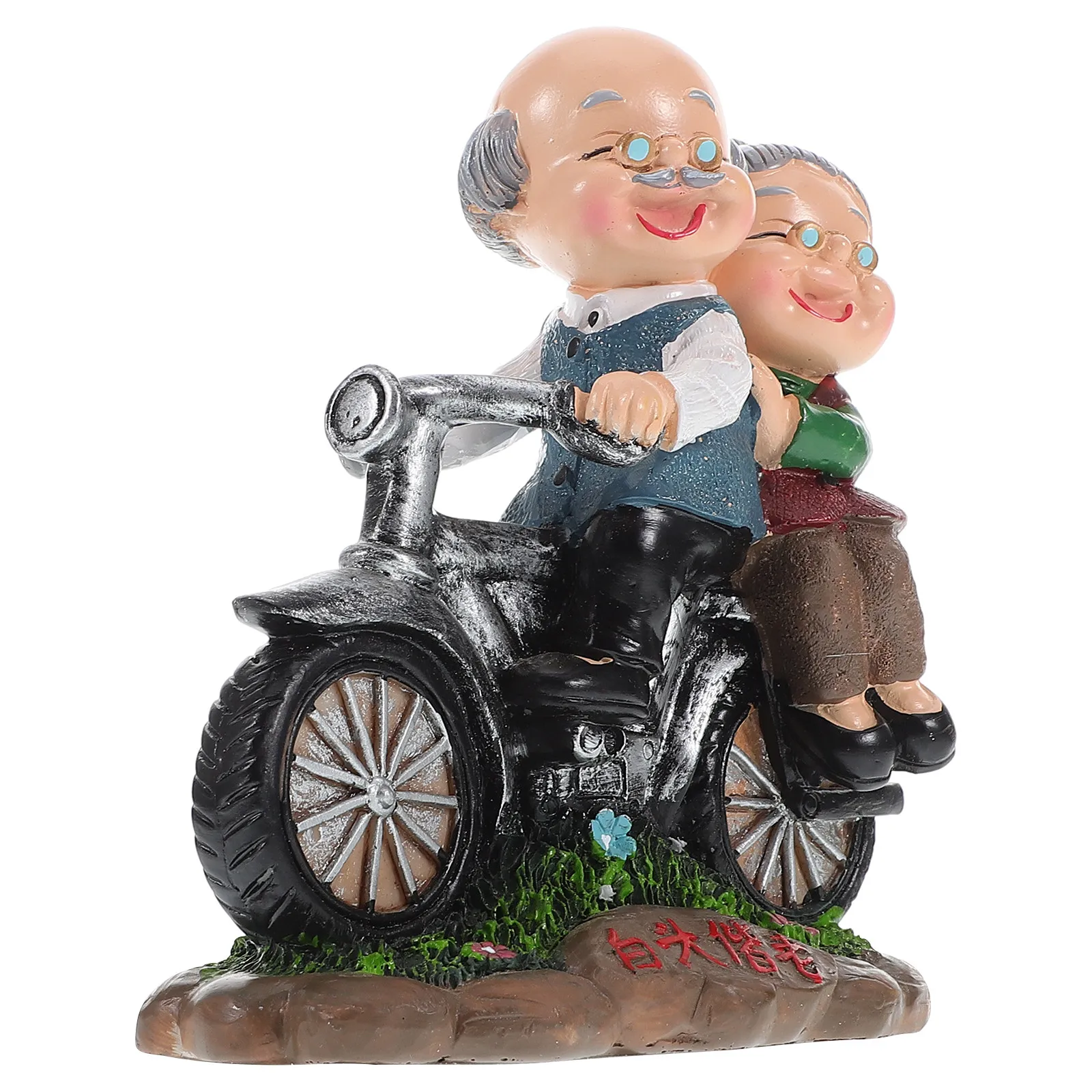 Elegant Resin Elderly Couple Statue Artistic Home Decoration for Grandparents Parents Romantic Centerpiece Tabletop Desktop