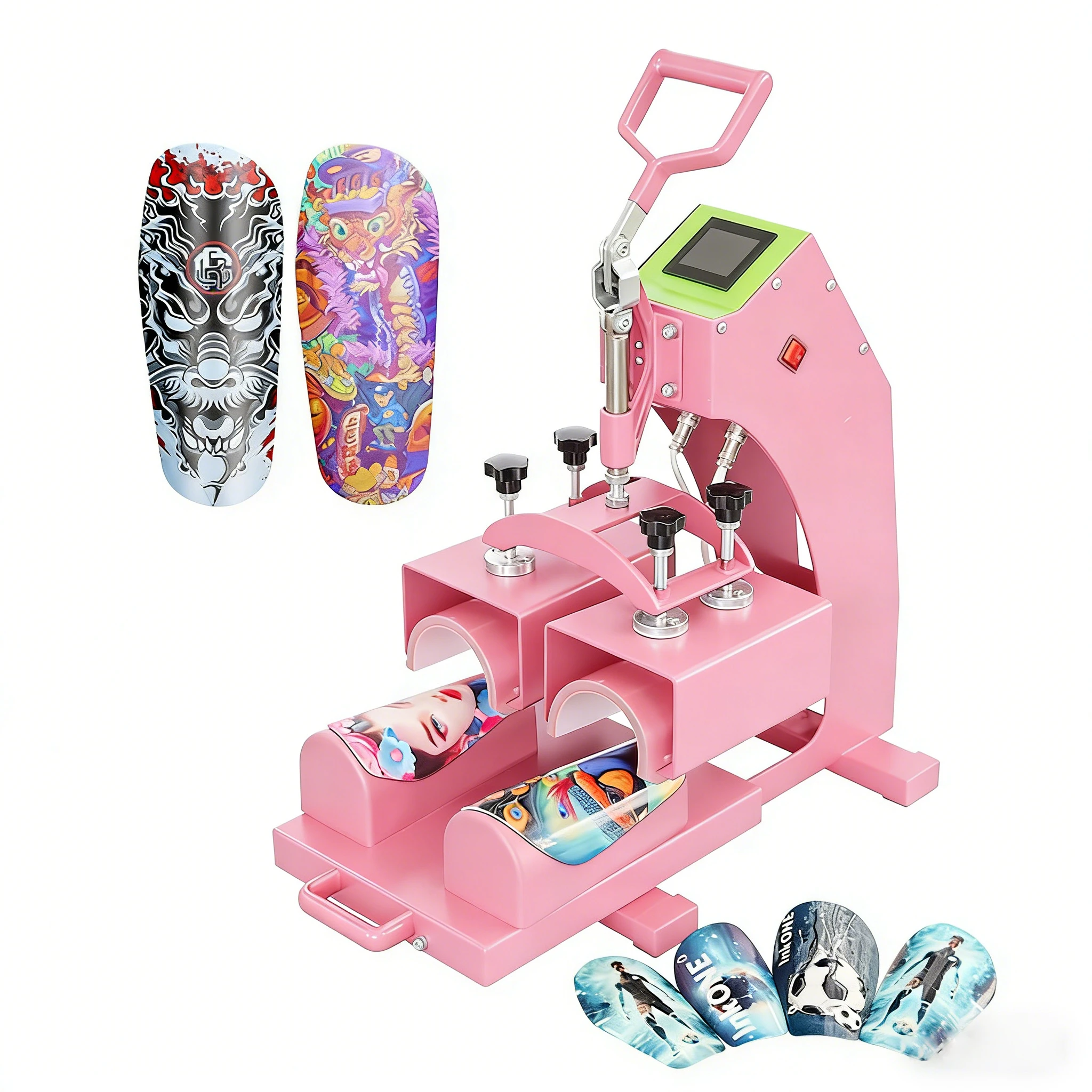 Sixfar New Dual Station Shin Guard Heat Press Machine Temp CE Certified for Merchandise Business High Efficiency for Sports Gear