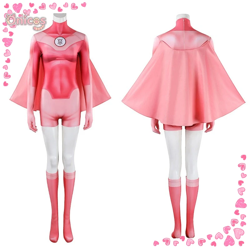 

Invincible Atom Eve Cosplay Costume Pink Bodysuit Full Set High Quality Outfit for Comic Con Halloween Carnival Party Onicos