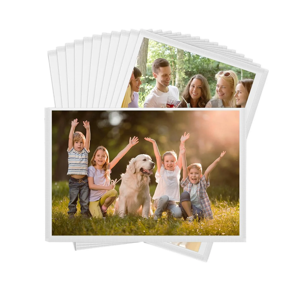 ABZDD Picture Frames, 12 Pack Magnetic Photo Frame Fridge 6x4In, Magnetic Picture Frame for Kids, Family, Photo Magnets White