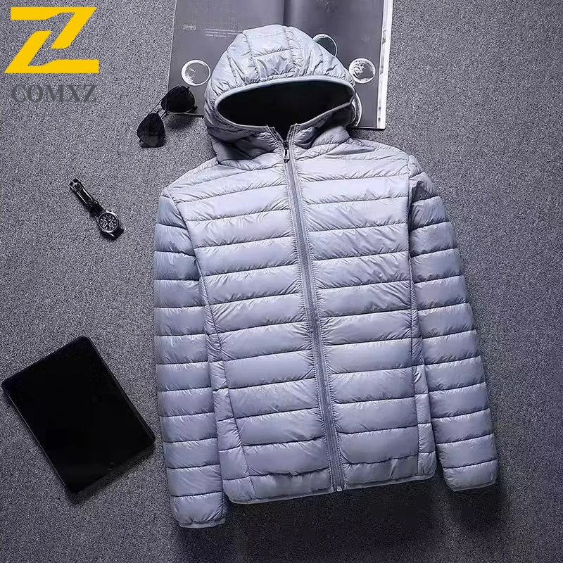 

Hooded Padding Coat Men New Winter 2025 Trendy Solid Color Fashion Casual Warm Coat Outdoors Camping Snow Thickened Parka