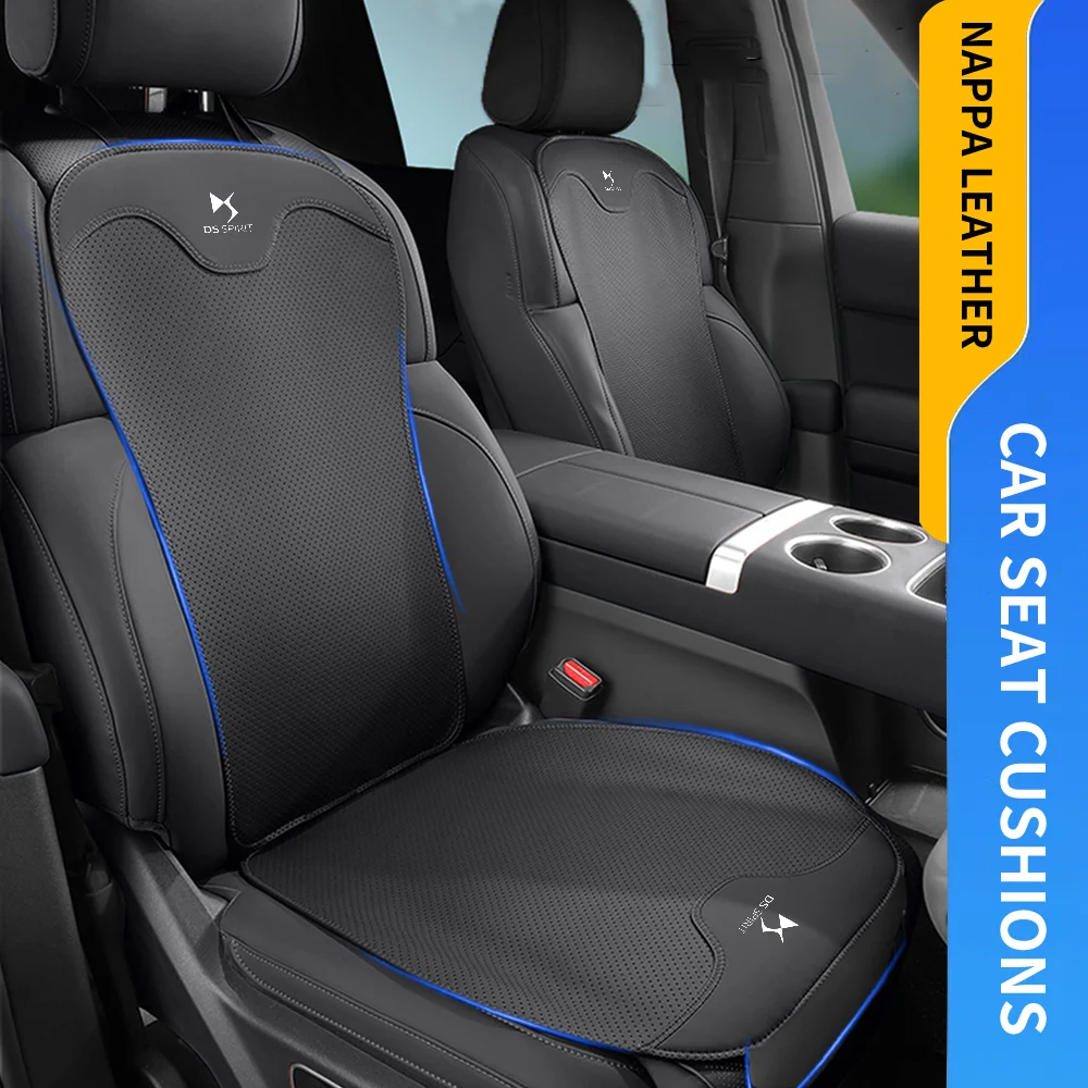 

Car Seat Cushion Waist Cushion for DS SPIRIT DS3 DS4 DS5 DS6 DS7 Breathable Nappa Leather Seat Cover Interior Seat Protector Pad