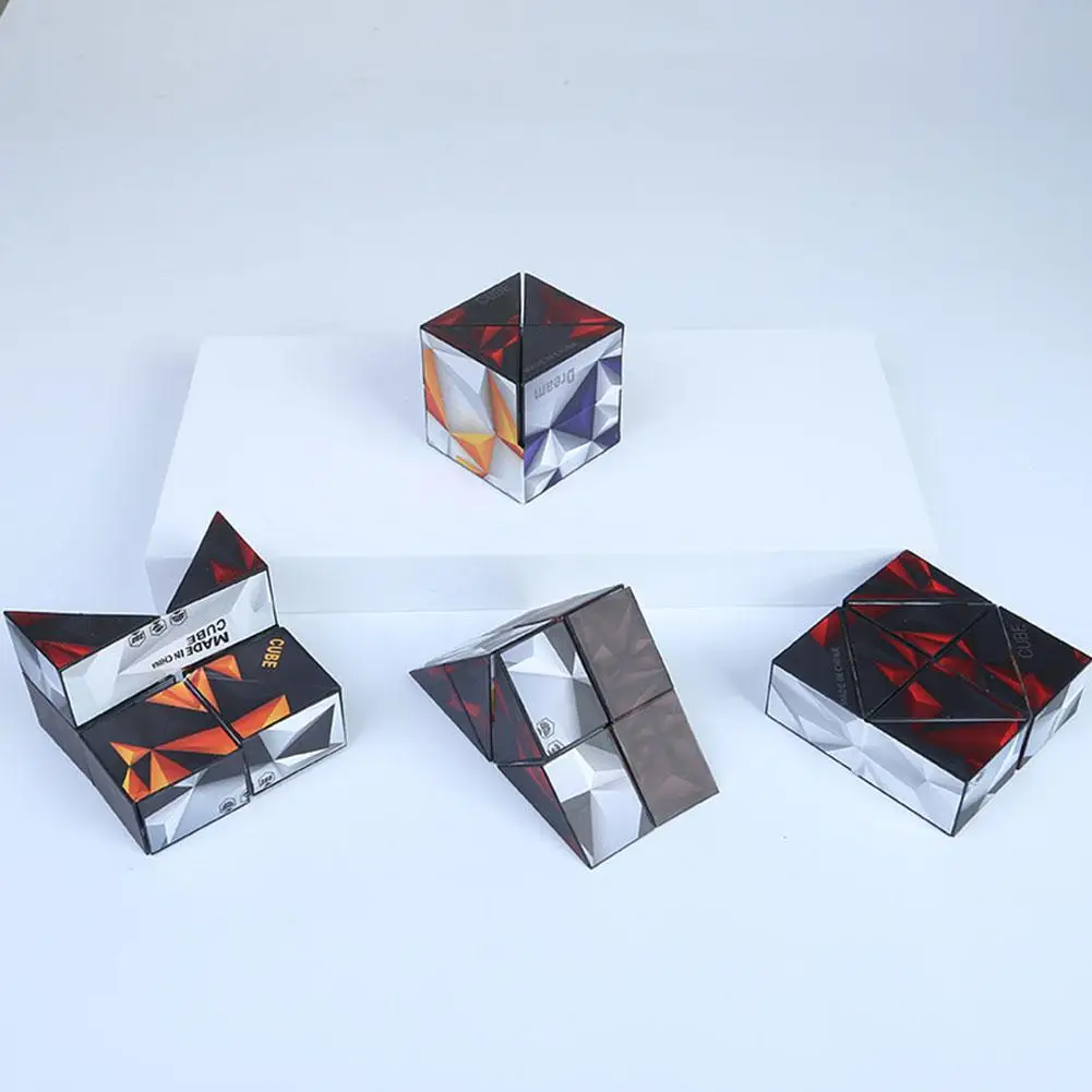 Creative Star Geometric Magnetic Cube อเนกประสงค์ Infinite Antistress ความวิตกกังวลโต๊ะของเล่นวัสดุ ABS กันน้ํา Magic Cube