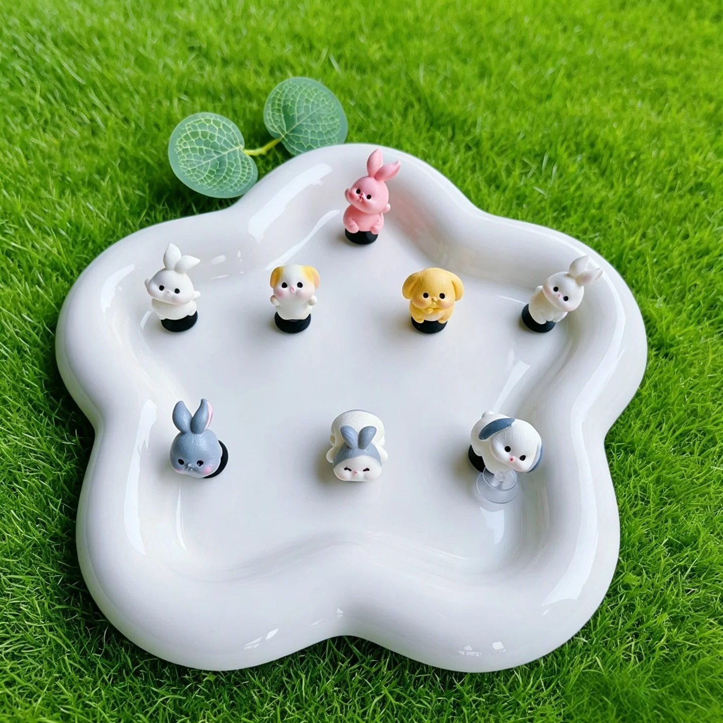 Cute 3D Multicolor Resin Rabbit Bunny Shoe Charms Detachable DIY Ornament Clog Sandal Daily Styling Birthday Party Holiday Gift