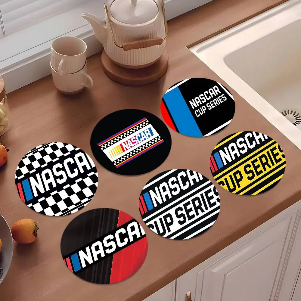 N-NASCARS Racing Car Coasters 10cm Round Wooden Suitable For Drinks Tea Coffee Home Gift Choice Holidays