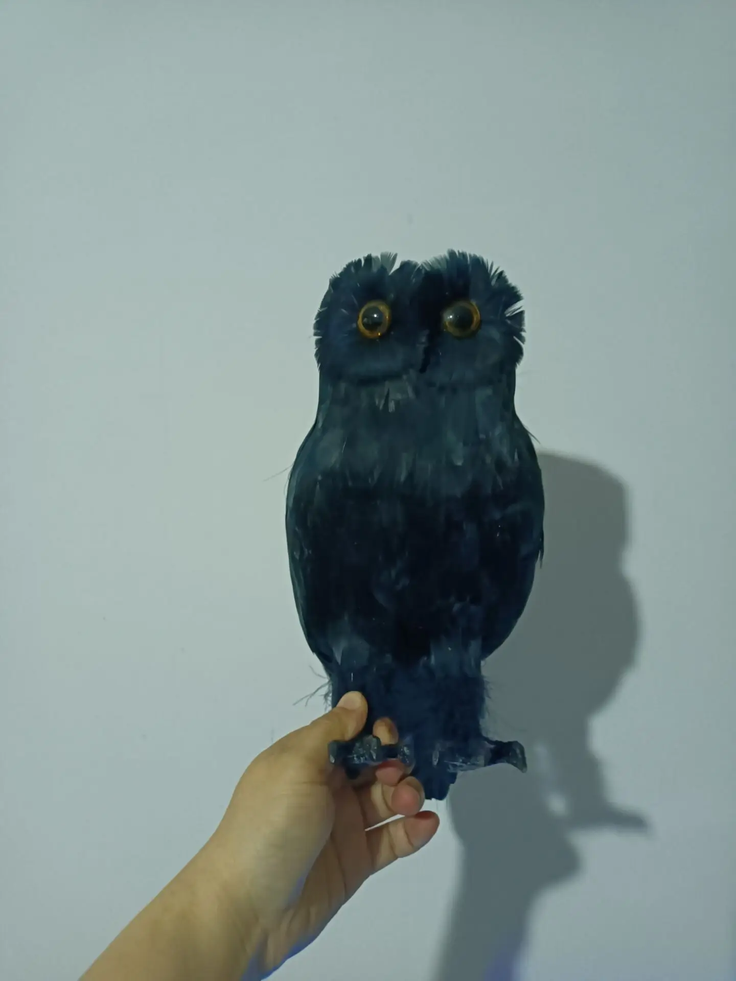 creative simulation foam and feathers black owl model toy gift about 32cm h2723