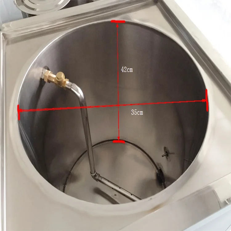 40 لترًا، شاي الصويا الكهربائي التجاري، الحليب، المنتجات الغذائية السائلة، آلة غليان الطبخ بالبخار #3