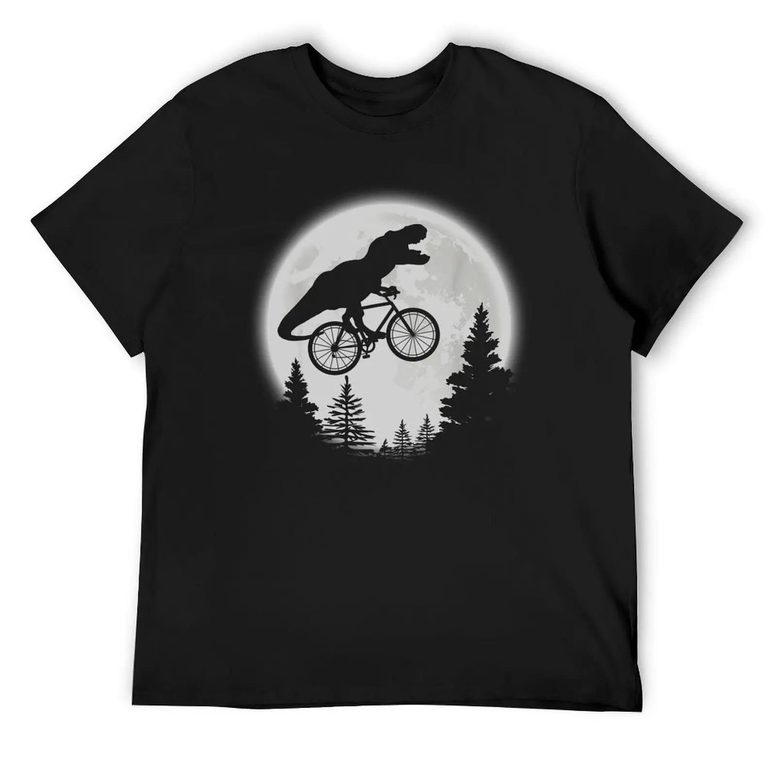 

T-Rex Cycling Moon Bike Dinosaur Riding Bicycle Funny Biking T-Shirt T-shirts oversize topping custom t shirt mens t shirt