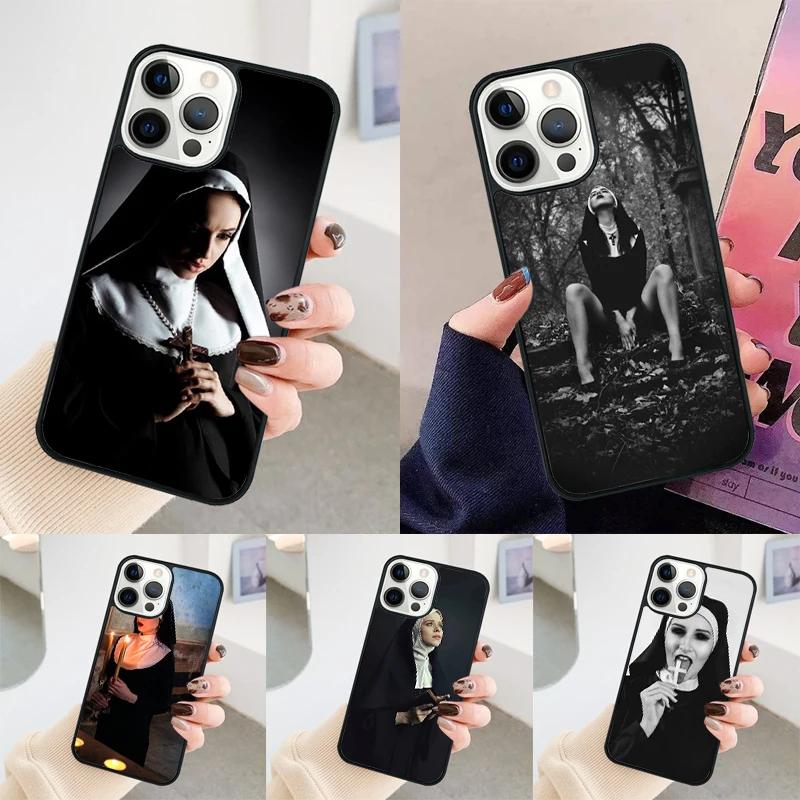 Sister Style Nun Sexy Girl phone case Cover For iPhone 14 15 16 Pro Max SE 2020 coque For apple 11 12 13 Pro Max 7 8 Plus