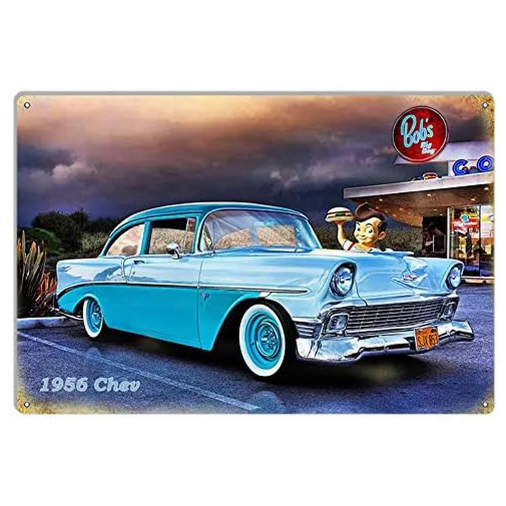 Auto Plaque Metal Tin Signs Sport Cars Wall Decoration Vintage Art Posters Iron Painting for Man Cave Home Cafe Garden Club Bar