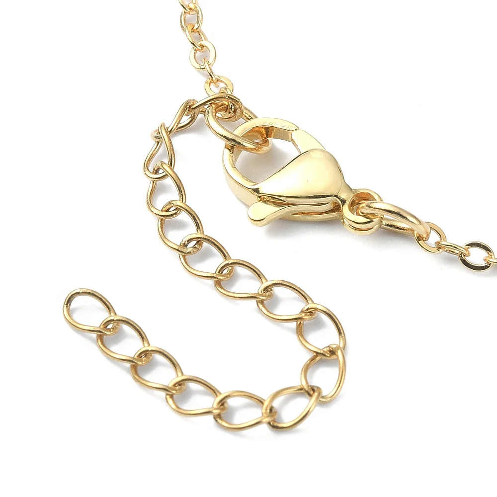 PandaHall 6 Stück 2-farbige Messing-Gliederketten für Makramee-Beutel, Platin & Gold, je 3 Stück pro Farbe für Anhänger-Halsketten und Schmuck – Detail 9