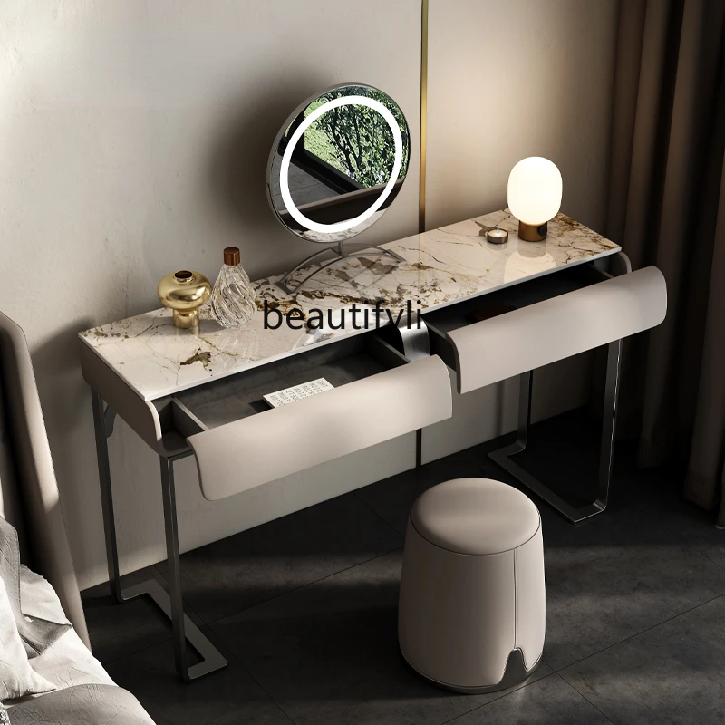 CXH Affordable Luxury Style Superior Dresser Bedroom Simple and High-End New Stone Plate Makeup Table