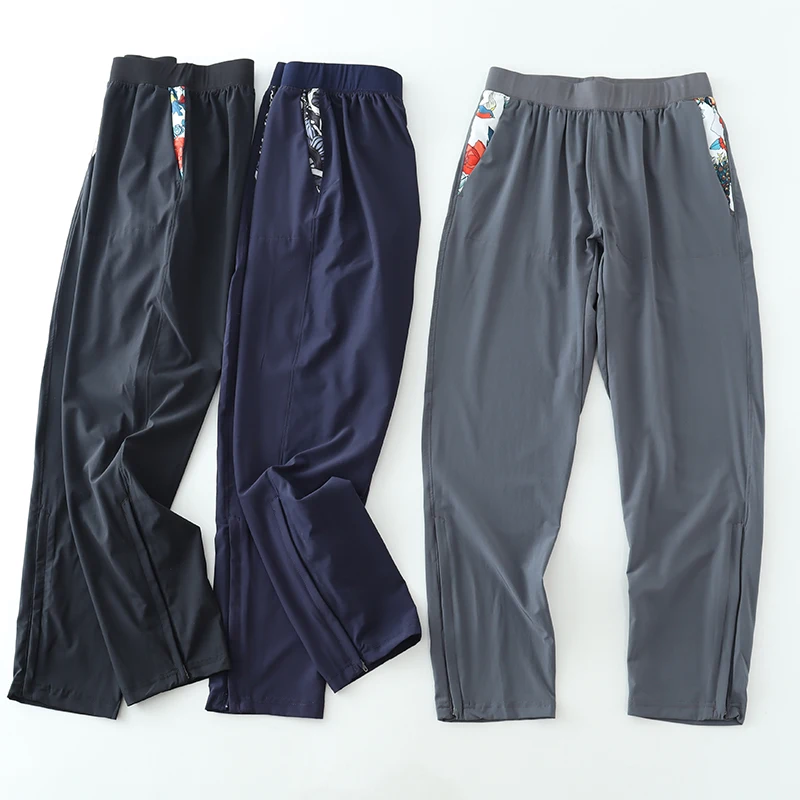 

Lightweight Breathable Men's Spor Casual Straight Leg Pants Color Blo Design Qui Dry Elastic Fabric Spring Summer Wear