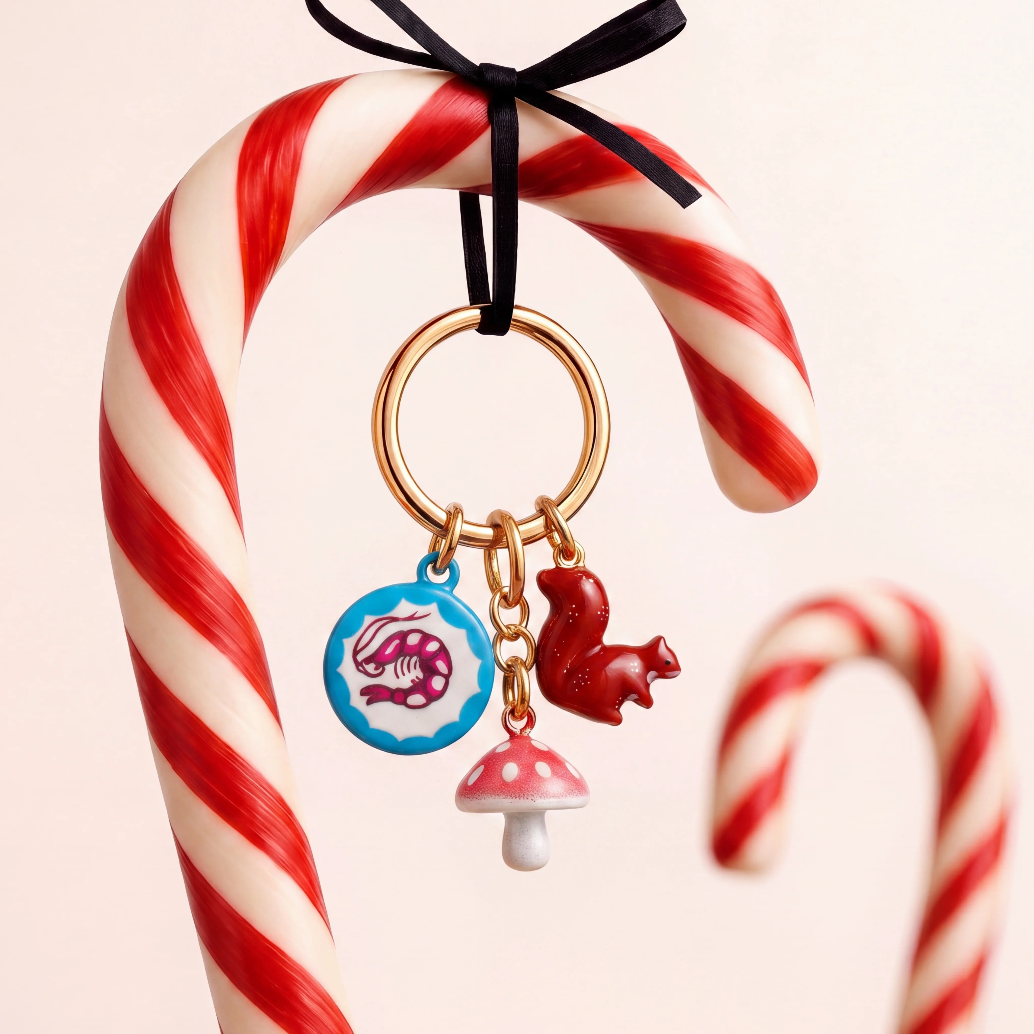 Kupfer-Emaille-Anhänger, vergoldet, Weihnachtsmotiv, niedliches Tier, Lebensmittel, Stern-Anhänger, DIY-Armband, Halskette, Schmuckherstellungszubehör – Detail 5