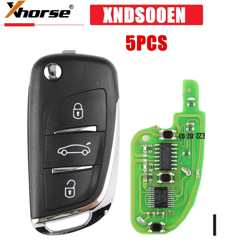 

5PCS/LOT XHORSE XNDS00EN DS Style Wireless Universal Remote Key 3 Buttons XN002 Remote Key for D S for VW VVDI Key Tool