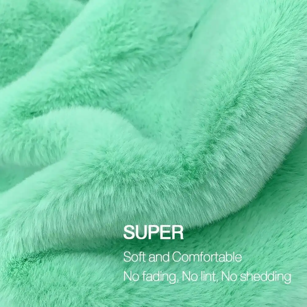 Sewbato Thickened Polyester Faux Fur Doll Hair Cloth Soft Scarf Imitation Rabbit Hair Plush Soft Plush Fabrics