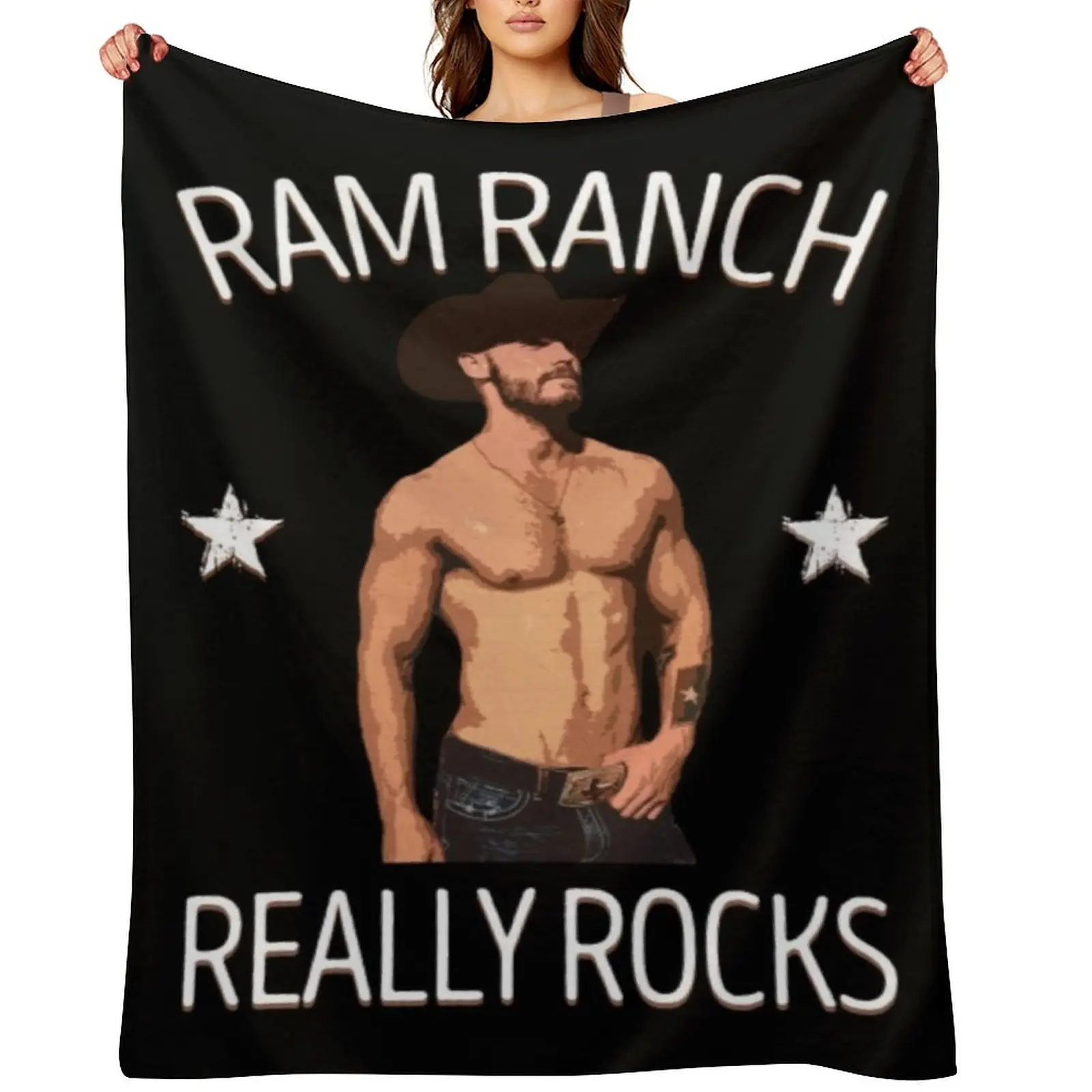

Ram Ranch T-ShirtRam Ranch Really Rocks Throw Blanket Cute funny gift Bed Blankets