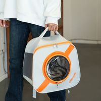 Portable Pet Carrier Backpack Breathable Large Capacity Pet Travel Bags Foldable Comfortable Cat Carrying Bag For Cat Puppy Dog