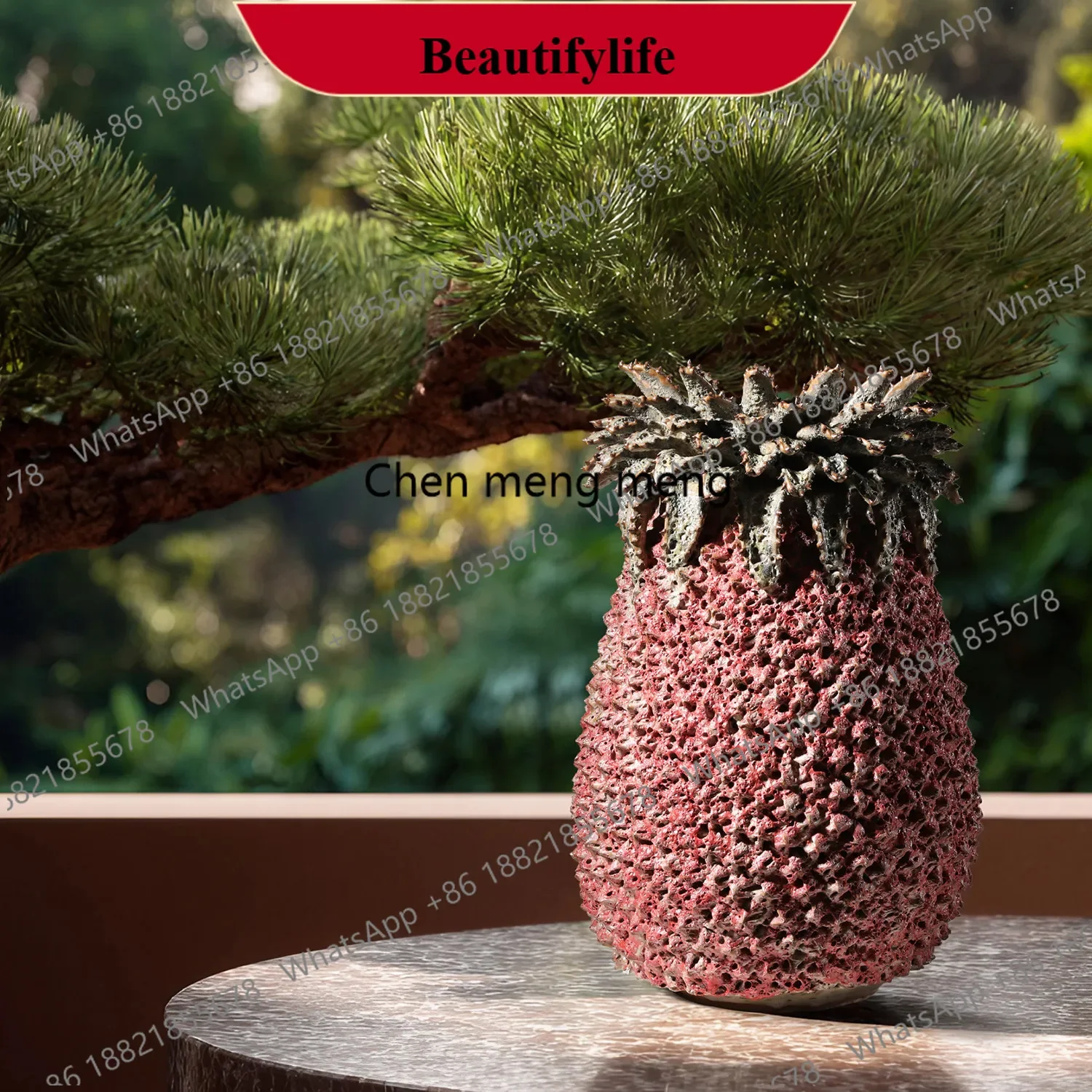 YL  Pineapple shaped flower vessel home ornaments living room modern home