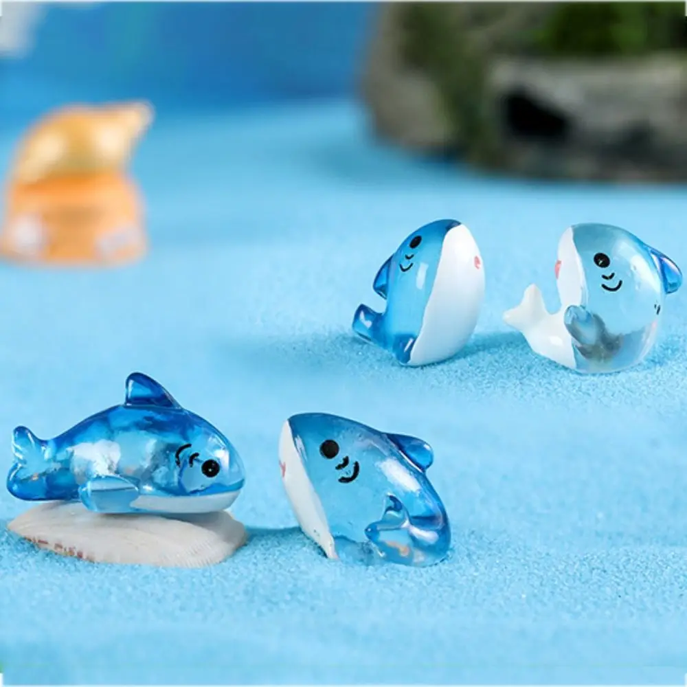 1pcs Resin Marine Animal Shark Whale Sea Fish Bonsai Figurine Miniature Fairy Garden Decoration DIY Accessories Home Decor