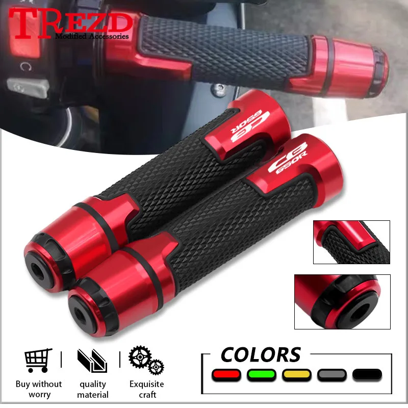 

For CB650R CB650F cb650r cb650f Motorcycle CNC Aluminum Rubber Handlebar Grip Cover Anti-Slip Universal Handle Bar Accessories