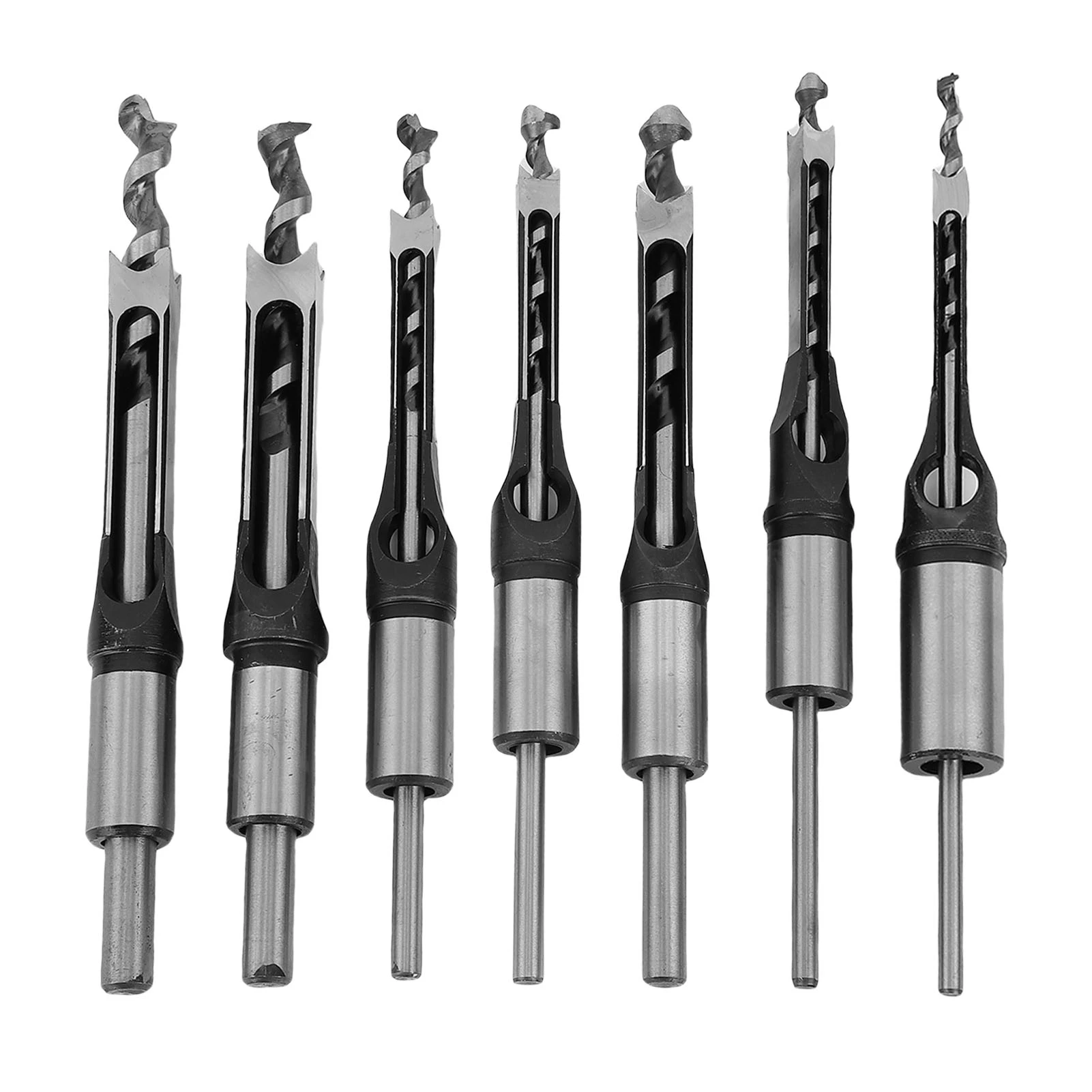 

Alloy Steel Hole Mortise Chisel Bit Set 1/4' to 5/8' Inch Drill Bits for Woodworking - Set of 7